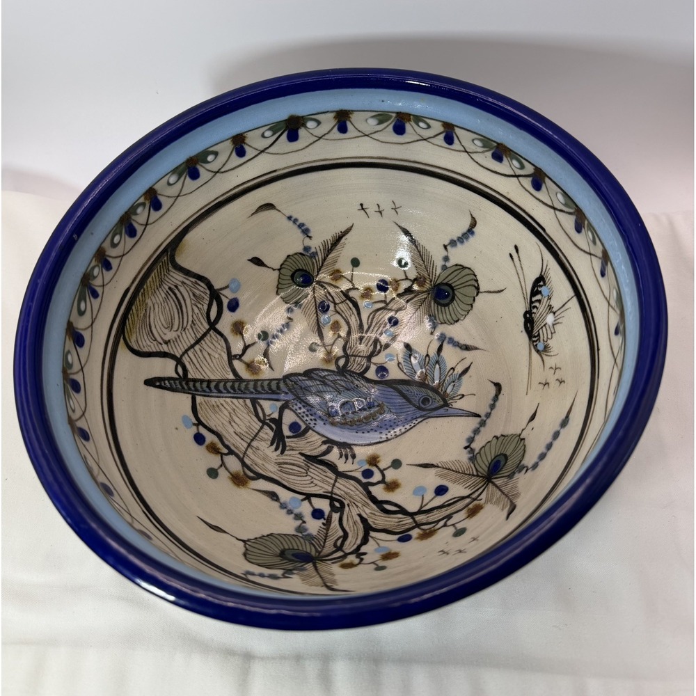 Vintage Ken Edwards Tonalá Pottery 8 3/8" Bowl – Signed "Scorpion" Artisan Mark